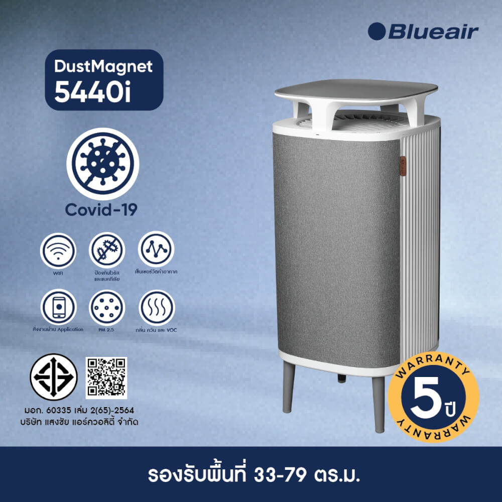 เครื่องฟอกอากาศ BLUEAIR รุ่น DUSTMAGNET 5440I (เหมาะกับพื้นที่ 33-79 ตร.ม.)